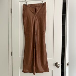 Rachel Zoe faux leather brown pants